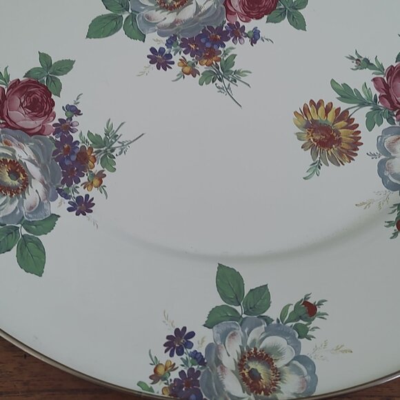 Camp MacKenzie Childs Enameled Coffee Pot and Platter - Picture 4 of 8